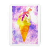 Waterverf Ice Cream Cone Magneet (Verticaal)