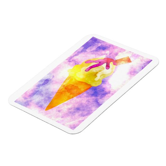 Waterverf Ice Cream Cone Magneet (Linkerzijde)