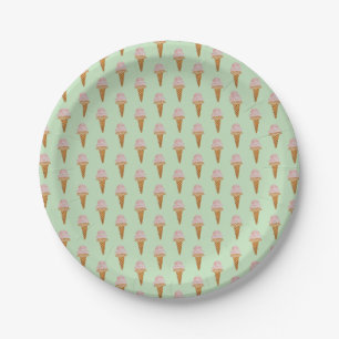 Waterverf Ice Cream Paper Bord (mint groen)