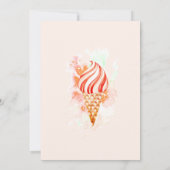 Waterverf Ice Cream Stars Verjaardagsfeest Kaart (Achterkant)