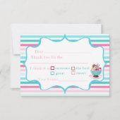 Waterverf Ice Cream Sundae Verjaardag Vul in Dank Bedankkaart (Voorkant)