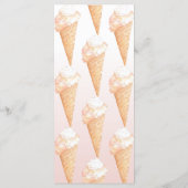 Waterverf Ice Cream Vrijgezellenfeest Menu (Achterkant)