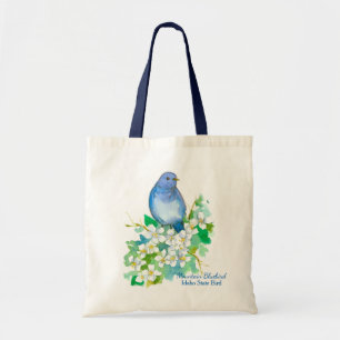 Waterverf Idaho Mountain Bluebird Syringa Tote Bag