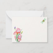 Waterverf Iers Bloemen Notitiekaartje (Achterkant)