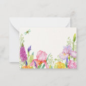 Waterverf Iers Bloemen Notitiekaartje (Voorkant)