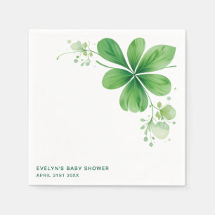Waterverf Ierse St. Patrick's Day babyborrel Servet