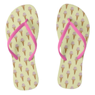 Waterverf Ijs Teenslippers (geel)