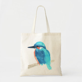 waterverf ijsvogel tote bag