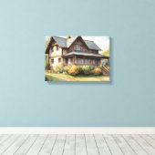 Waterverf Illustratie Art#8 Canvas Print (Insitu (Houten vloer))