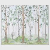 Waterverf illustratie — Fairy forest. Kinderen Cadeaupapier (Vlak)