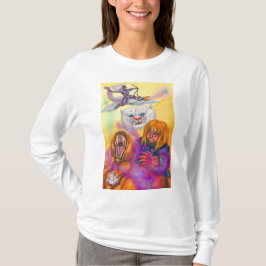 Waterverf Illustratie Fantasy Warrior rijdt op Lio T-shirt