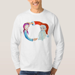 Waterverf Illustratie Magische kerstman T-shirt