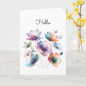 Waterverf Illustratie van Bloemen Boeket Kaart (Gele Bloem)