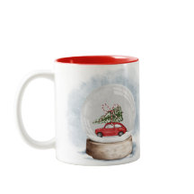 waterverf illustratie van een kerst sneeuw wereldb