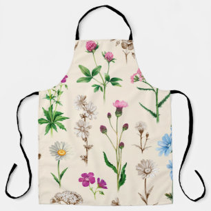 Waterverf illustraties van wilde bloemen. Naadloos Schort