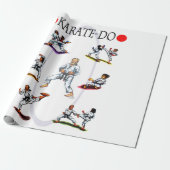 waterverf illustreert de diversiteit van karate do cadeaupapier (Uitgerold)