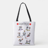 waterverf illustreert de diversiteit van karate do tote bag (Achterkant)
