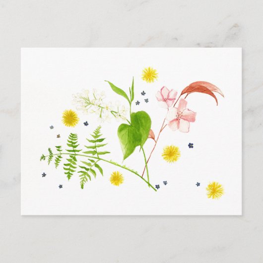 waterverf in het wild briefkaart (Voorkant)