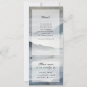 waterverf Indigo Bergen bruiloft uitnodigen w RSVP Kaart (Achterkant)