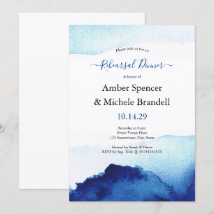 Waterverf Indigo Blue repetitiediner Kaart