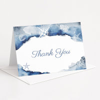 Waterverf Indigo Ocean Nautische Douche Verjaardag