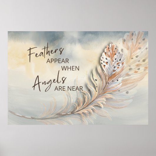 Waterverf Inspirerend veters & Angel-offerte Poster (Voorkant)