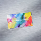 Waterverf instagram magnetisch visitekaartje (Voorbeeld)
