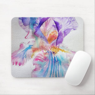 Waterverf Iris Bloemschilderkunst Muismat
