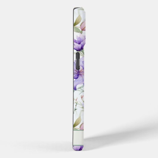  Waterverf Iris in Paarse aangepaste naam Case-Mate iPhone Case (Achterkant / Rechts)