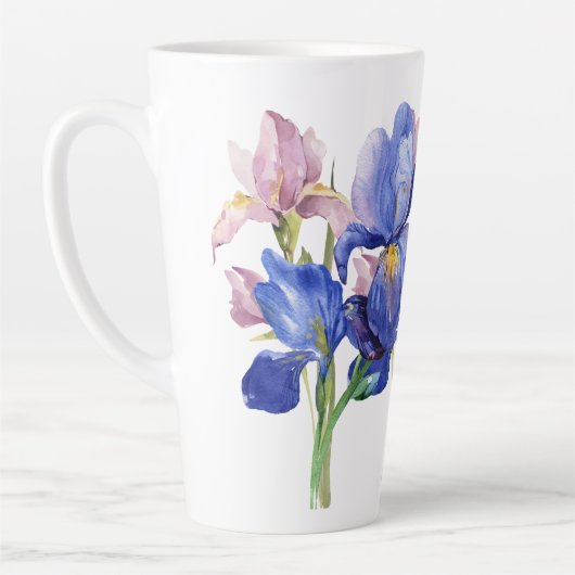 Waterverf Iris Latte Mok (Links)