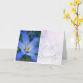 Waterverf iris-sympathie kaart (Gele Bloem)