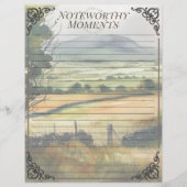 Waterverf Irish Countryside Looseleaf Note Sheet (Voorkant)