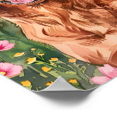 Waterverf Irish Setter Dog Wall Art Poster (Hoek)