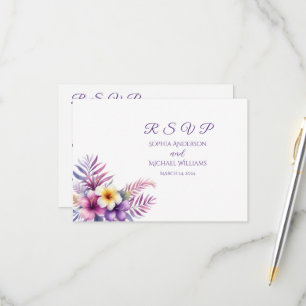 Waterverf Island Romance-RSVP-Wedding- Briefkaart