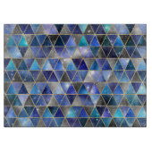 Waterverf Isometrisch met Goud en marmer Galaxy Snijplank (Voorkant)