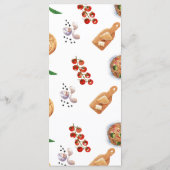 Waterverf Italiaans eten pasta diner Menu (Achterkant)