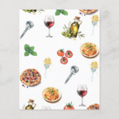 Waterverf Italiaans gerecht Dat is Amore Vrijgezel Flyer (Achterkant)