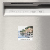 Waterverf Italiaans reizen bij het meer van Como N Magneet (Insitu (Vaatwasser))