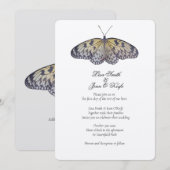 Waterverf ivoor Butterfly Weddenschap Kaart (Voorkant / Achterkant)