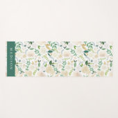 Waterverf Ivoorcrème Bloemen & groen Yogamat (Voorkant (horizontaal))