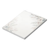 Waterverf Ivory Blue Flowers Notitieblok (Gedraaid)