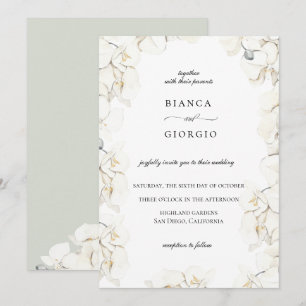 Waterverf Ivory Orchid Lijst Weddenschap Kaart