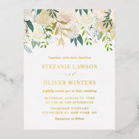 Waterverf Ivory Peonies en Roos Floral Wedding