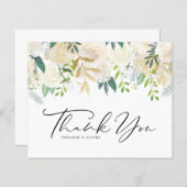 Waterverf Ivory Peony en Roos Hartelijk dank (Voorkant / Achterkant)