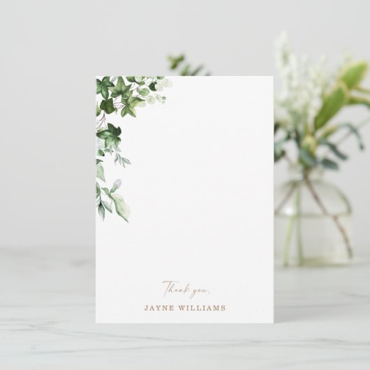 Waterverf Ivy Vrijgezellenfeest Bedankt Uitnodigin Kaart (Staand voorkant)