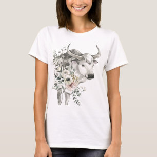 Waterverf Jaar van de Os Chinees nieuwjaar T-shirt