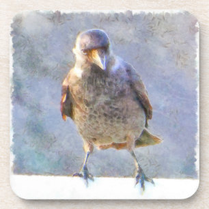 Waterverf Jackdaw Bier Onderzetter