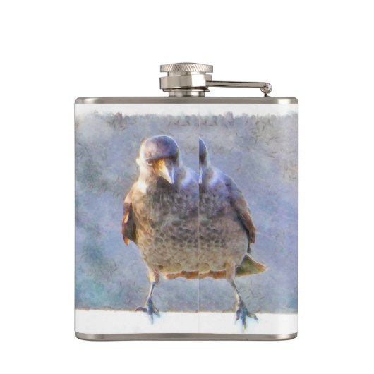 Waterverf Jackdaw Heupfles (Achterkant)