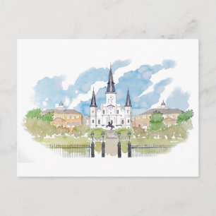 Waterverf Jackson Square Briefkaart