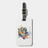 Waterverf Jaguar Bagagelabel (Voorkant verticaal)